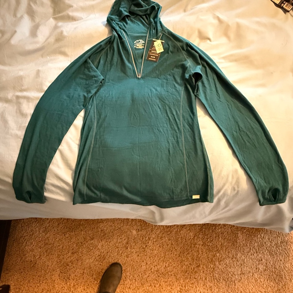 Blue Athletic Hooded Sweatshirt